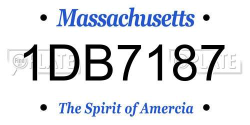 1DB7187 Massachusetts License Plate