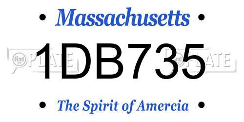 1DB735 Massachusetts License Plate