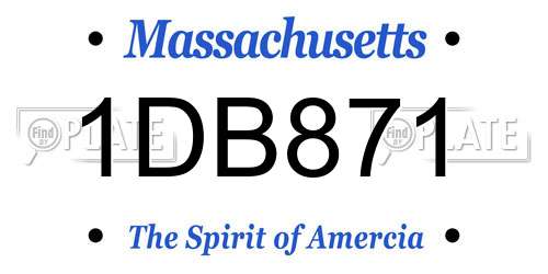 1DB871 Massachusetts License Plate