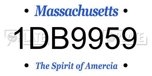 1DB9959 Massachusetts License Plate