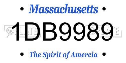 1DB9989 Massachusetts License Plate