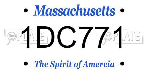 1DC771 Massachusetts License Plate