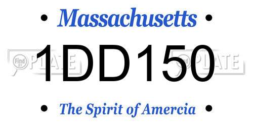1DD150 Massachusetts License Plate