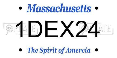 1DEX24 Massachusetts License Plate