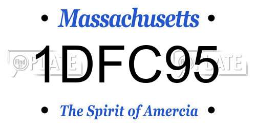 1DFC95 Massachusetts License Plate