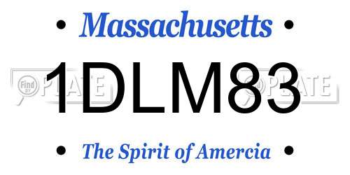 1DLM83 Massachusetts License Plate
