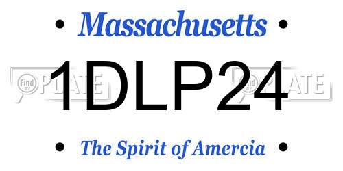 1DLP24 Massachusetts License Plate