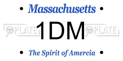 1DM Massachusetts License Plate