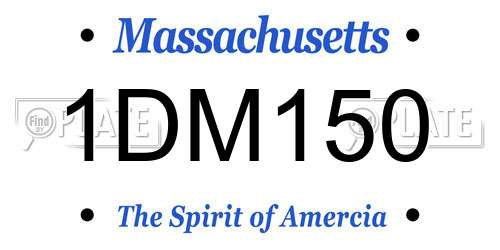 1DM150 Massachusetts License Plate