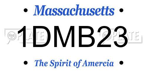 1DMB23 Massachusetts License Plate