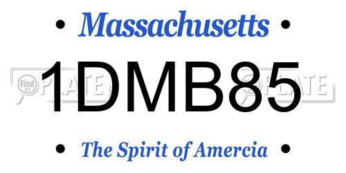 1DMB85 Massachusetts License Plate
