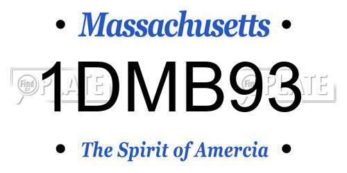 1DMB93 Massachusetts License Plate