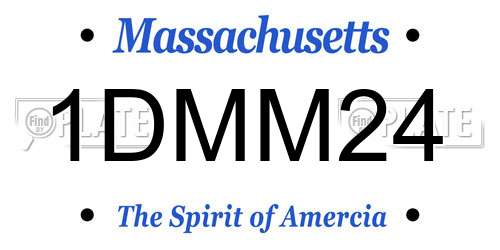 1DMM24 Massachusetts License Plate