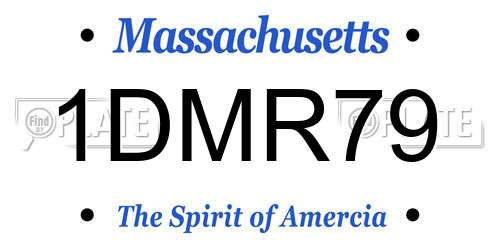 1DMR79 Massachusetts License Plate