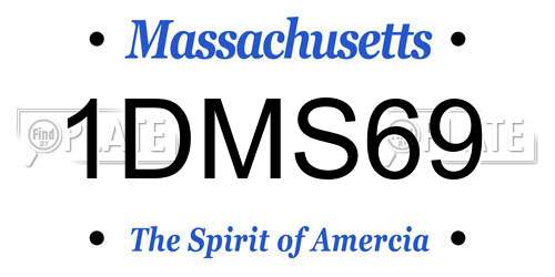 1DMS69 Massachusetts License Plate