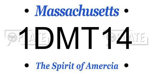 1DMT14 Massachusetts License Plate