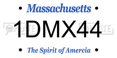 1DMX44 Massachusetts License Plate