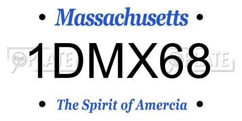 1DMX68 Massachusetts License Plate