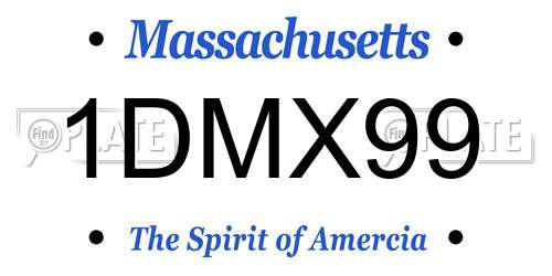1DMX99 Massachusetts License Plate