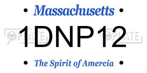1DNP12 Massachusetts License Plate