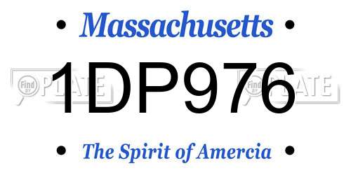 1DP976 Massachusetts License Plate