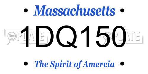 1DQ150 Massachusetts License Plate