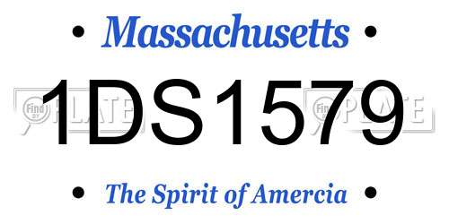 1DS1579 Massachusetts License Plate