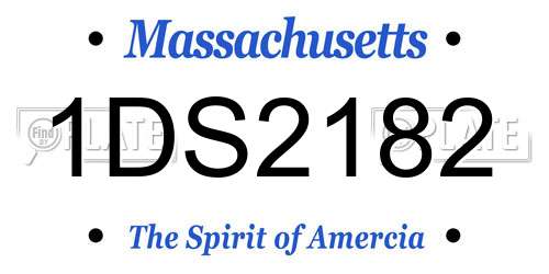 1DS2182 Massachusetts License Plate