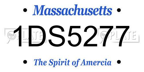 1DS5277 Massachusetts License Plate