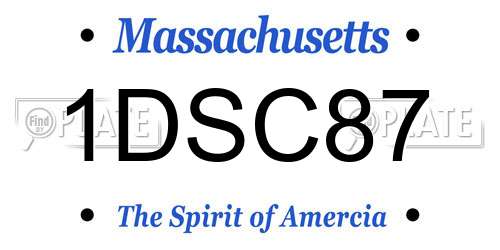 1DSC87 Massachusetts License Plate
