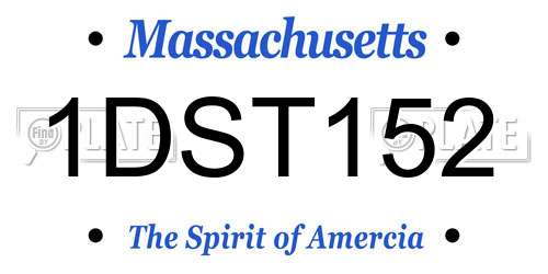 1DST152 Massachusetts License Plate