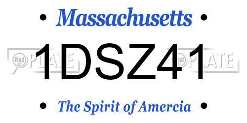 1DSZ41 Massachusetts License Plate