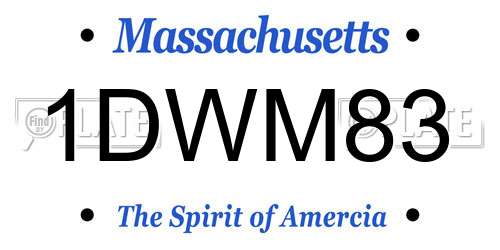 1DWM83 Massachusetts License Plate