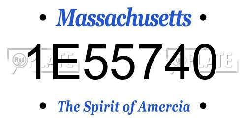 1E55740 Massachusetts License Plate