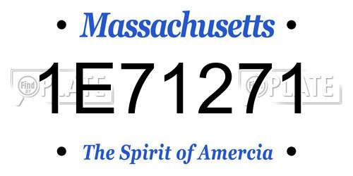 1E71271 Massachusetts License Plate