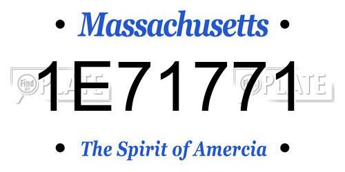 1E71771 Massachusetts License Plate