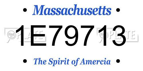 1E79713 Massachusetts License Plate