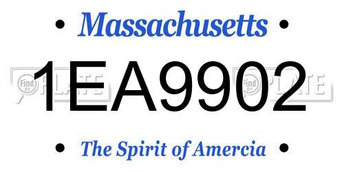 1EA9902 Massachusetts License Plate