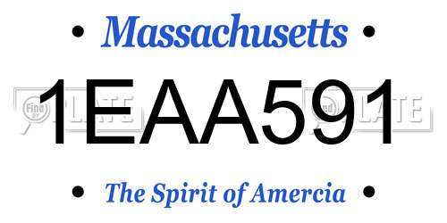 1EAA591 Massachusetts License Plate