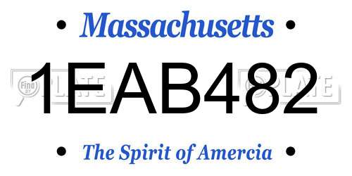 1EAB482 Massachusetts License Plate