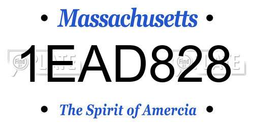 1EAD828 Massachusetts License Plate