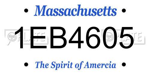 1EB4605 Massachusetts License Plate