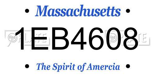 1EB4608 Massachusetts License Plate