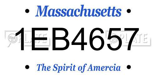 1EB4657 Massachusetts License Plate