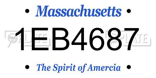 1EB4687 Massachusetts License Plate