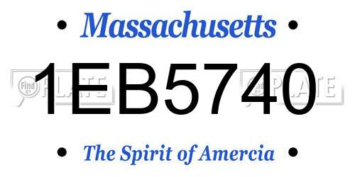 1EB5740 Massachusetts License Plate