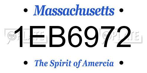 1EB6972 Massachusetts License Plate