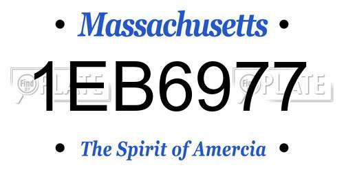 1EB6977 Massachusetts License Plate