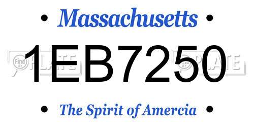 1EB7250 Massachusetts License Plate