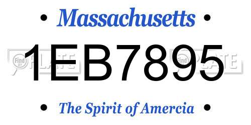 1EB7895 Massachusetts License Plate